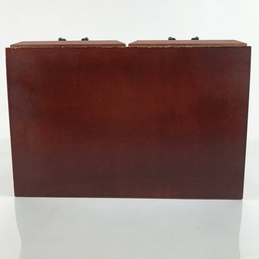 Japanese Wooden Tansu Storage Chest Vtg Haribako 4 Drawers Reddish Brown T380