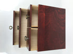 Japanese Wooden Tansu Storage Chest Vtg Haribako Four Drawers Makie Nanten T414