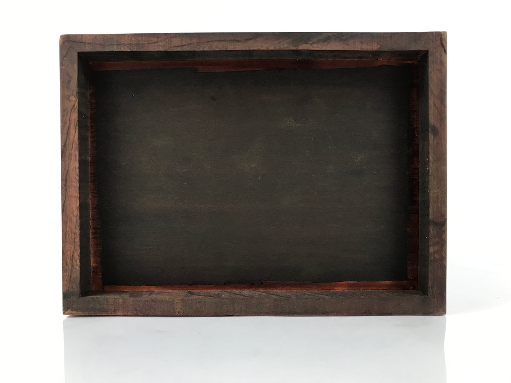 Japanese Wooden Tansu Storage Chest Vtg Haribako Four Drawers Makie Nanten T414