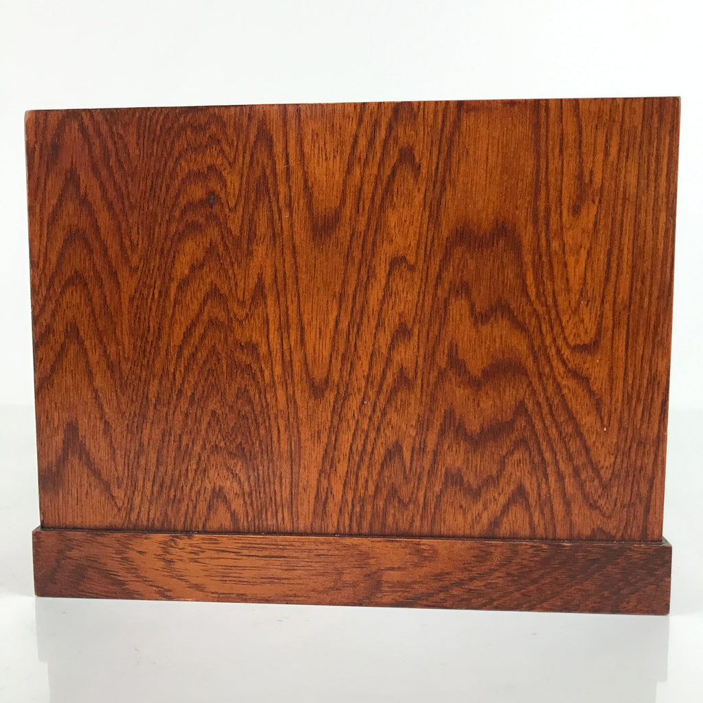 Japanese Wooden Tansu Storage Chest Vtg Haribako Makie Floral 3 Drawers T381