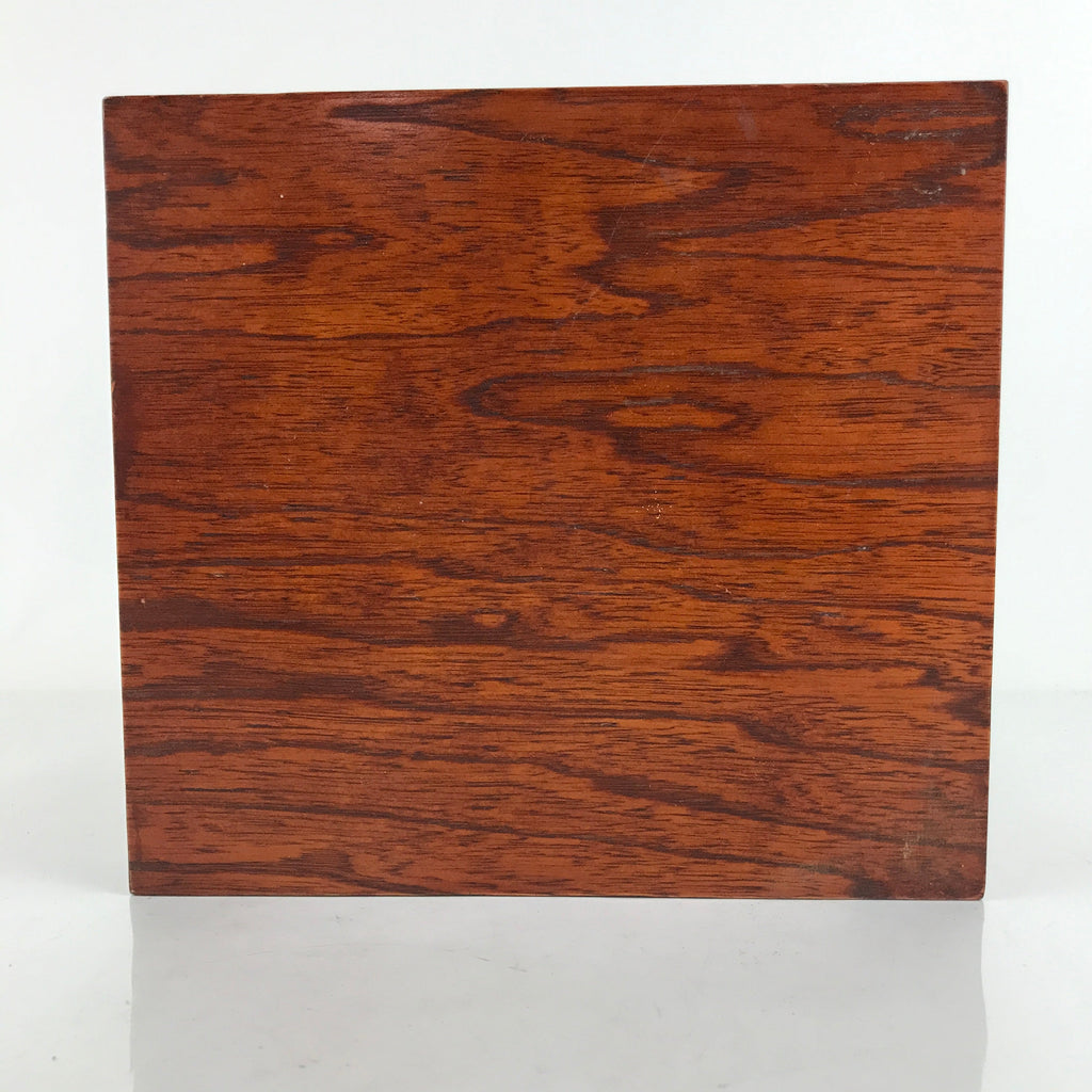 Japanese Wooden Tansu Storage Chest Vtg Haribako Makie Floral 3 Drawers T381