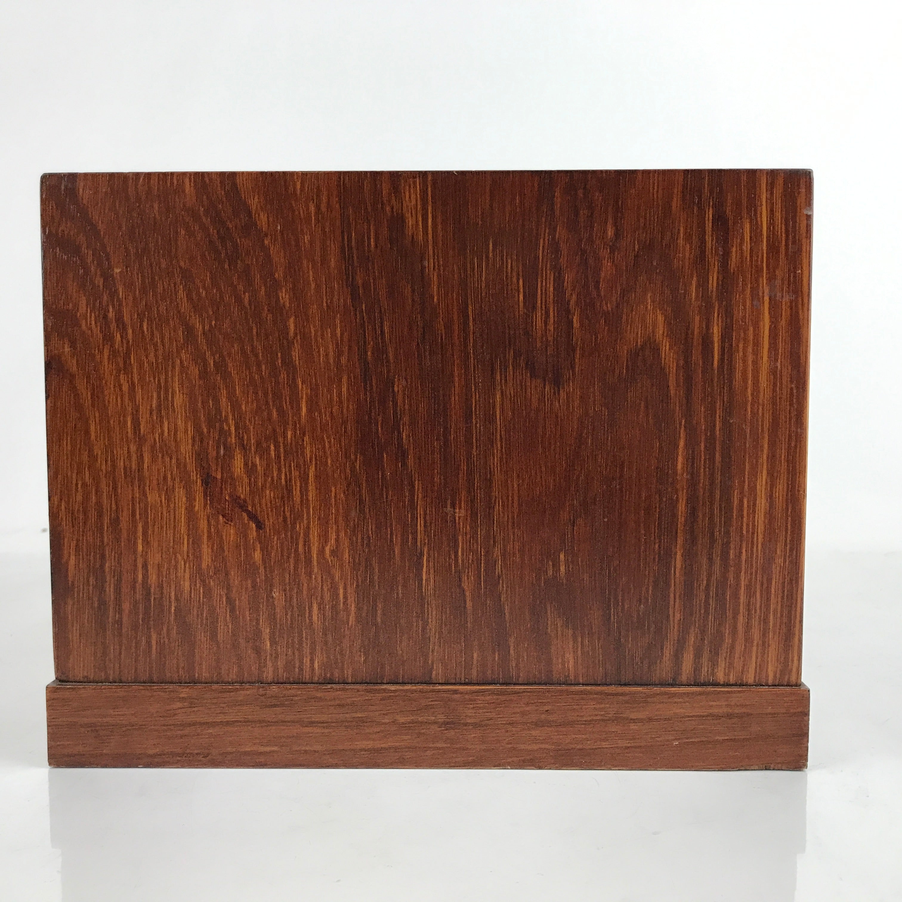 Japanese Wooden Tansu Storage Chest Vtg Haribako Three Drawers Makie Floral T387