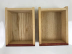 Japanese Wooden Tansu Storage Chest Vtg Haribako Trinket Box 2 Drawers T370