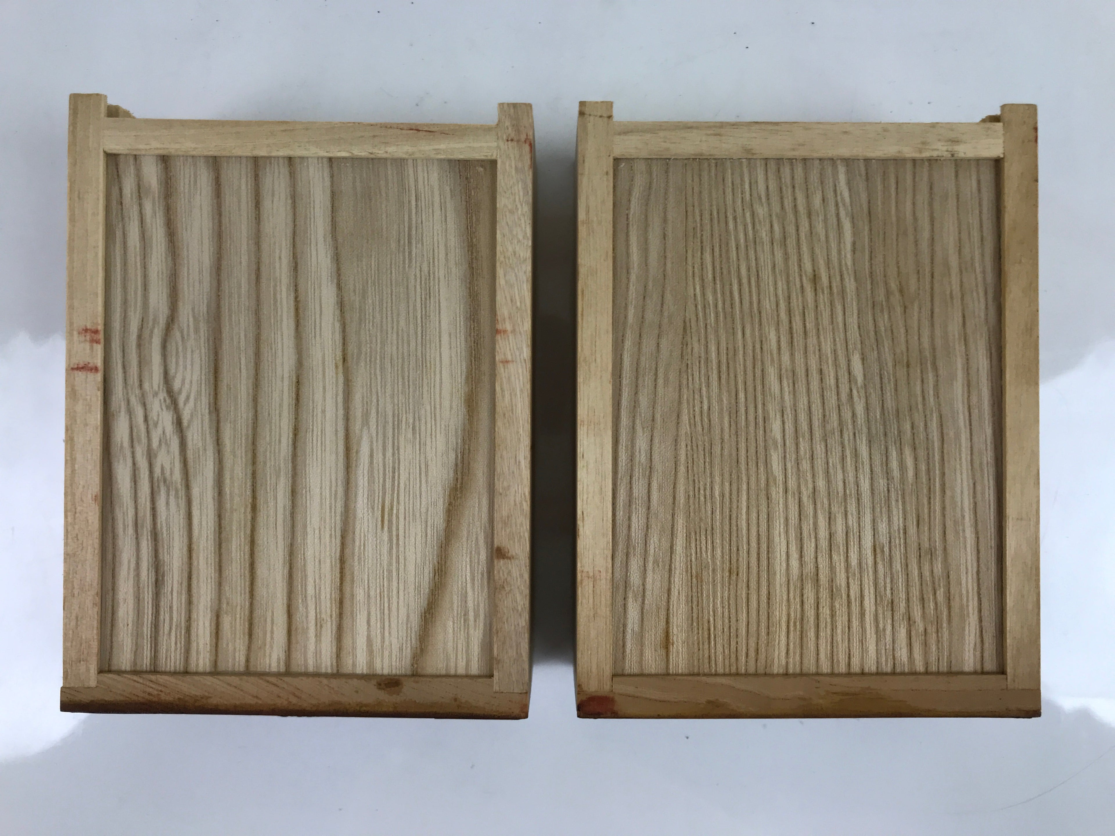 Japanese Wooden Tansu Storage Chest Vtg Haribako Trinket Box 2 Drawers T370