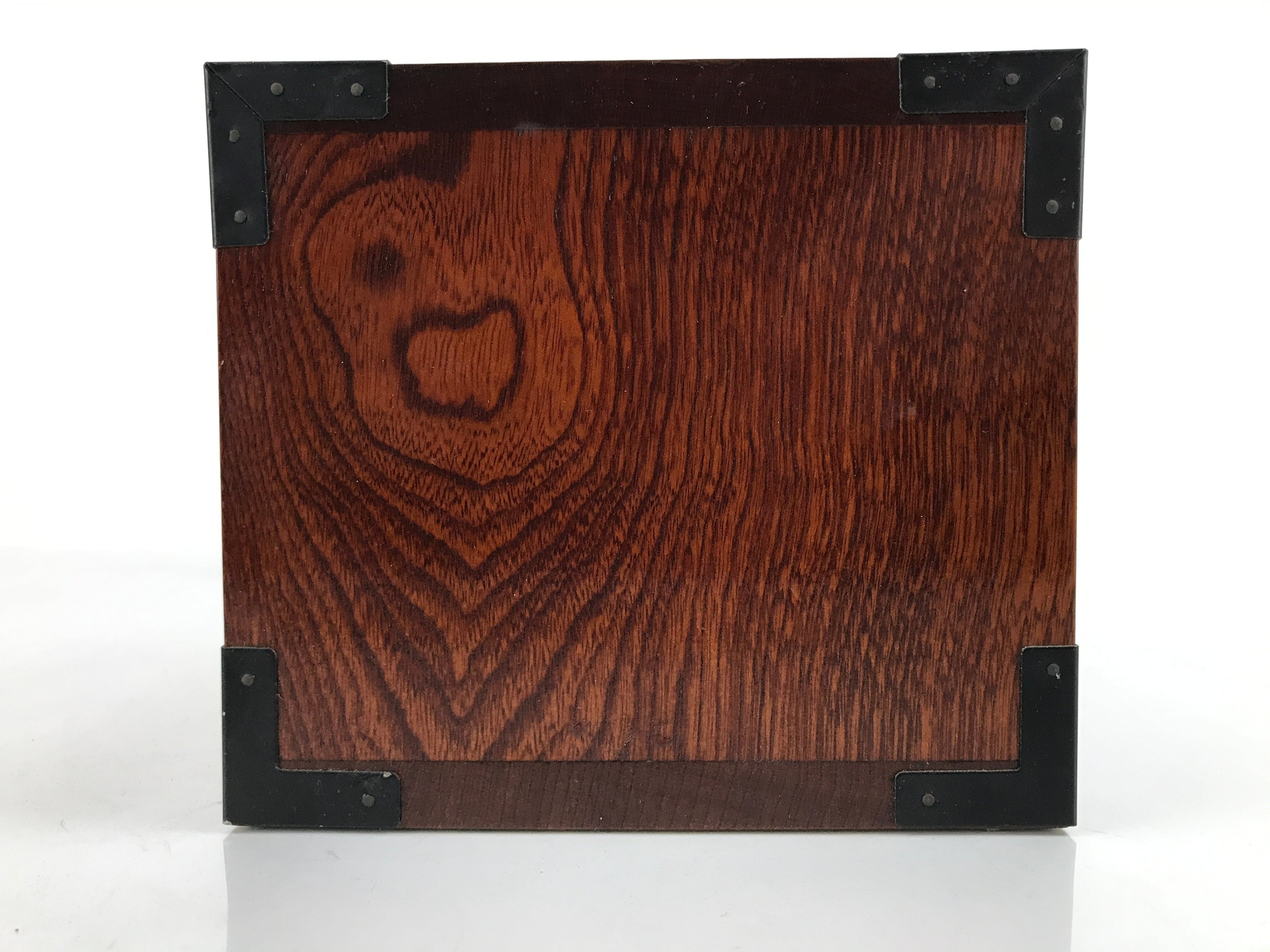 Japanese Wooden Tansu Storage Chest Vtg Haribako Trinket Box 2 Drawers T370