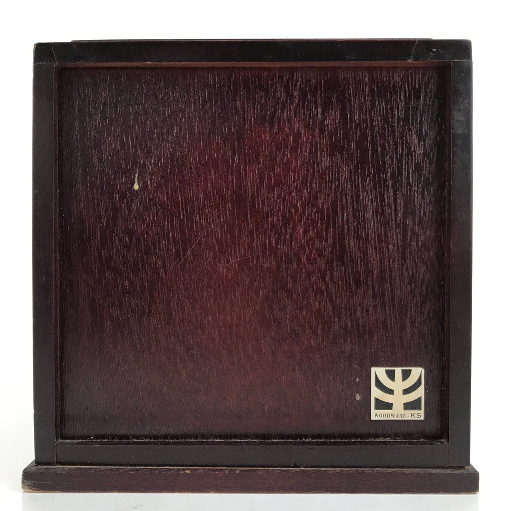 Japanese Wooden Tansu Storage Chest Vtg Haribako Trinket Box 2 Drawers T378