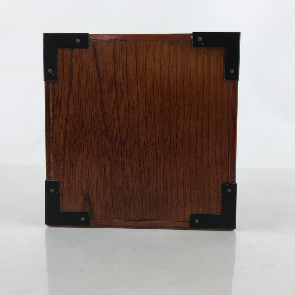 Japanese Wooden Tansu Storage Chest Vtg Haribako Trinket Box 2 Drawers T396