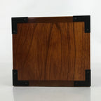 Japanese Wooden Tansu Storage Chest Vtg Haribako Trinket Box 2 Drawers T396