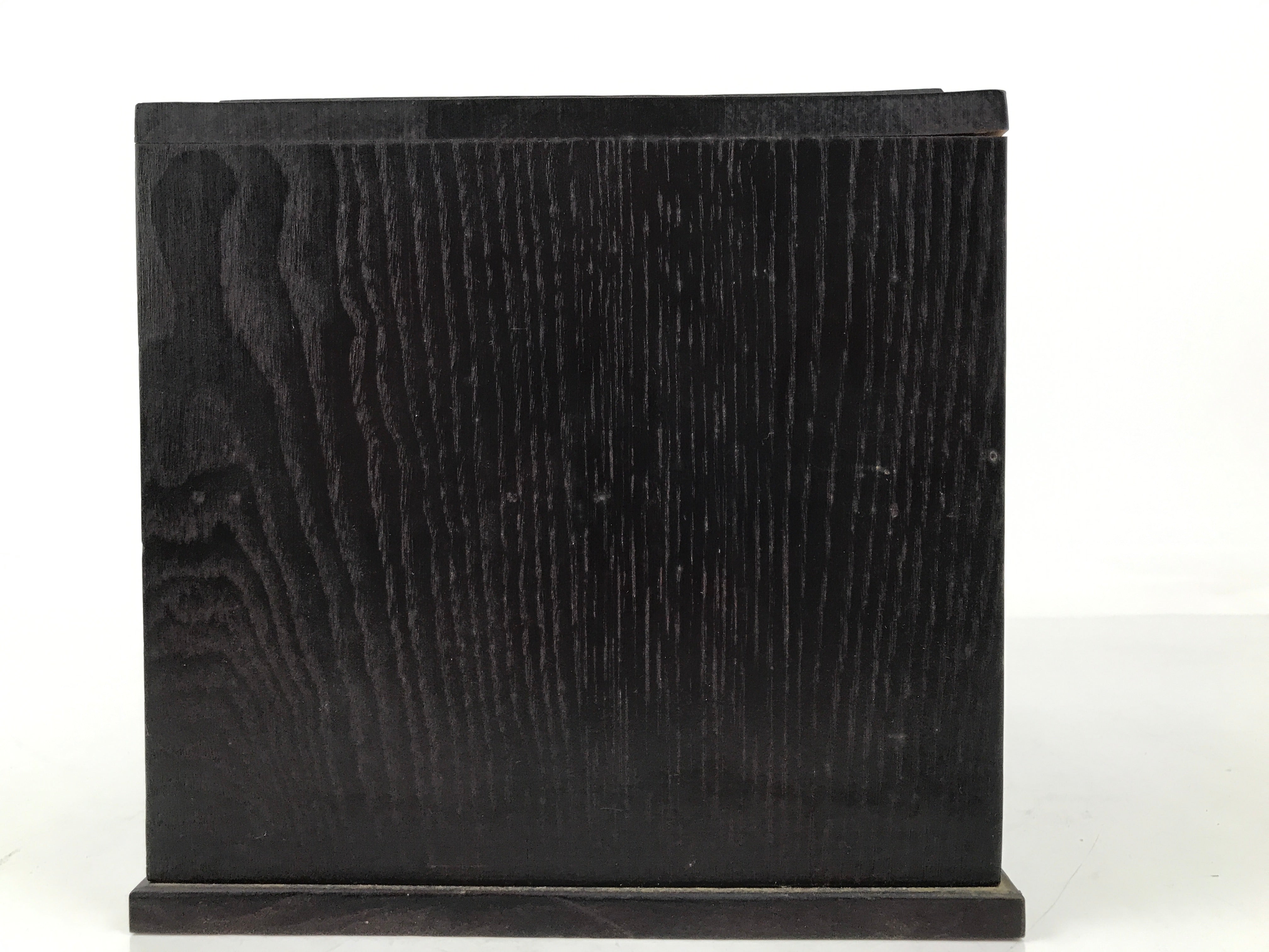 Japanese Wooden Tansu Storage Chest Vtg Haribako Trinket Box 3 Drawer Brown T405