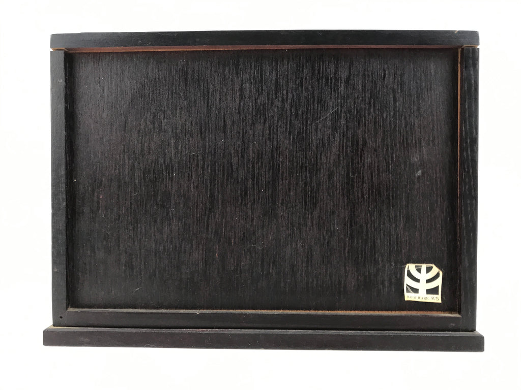 Japanese Wooden Tansu Storage Chest Vtg Haribako Trinket Box 3 Drawer Brown T405