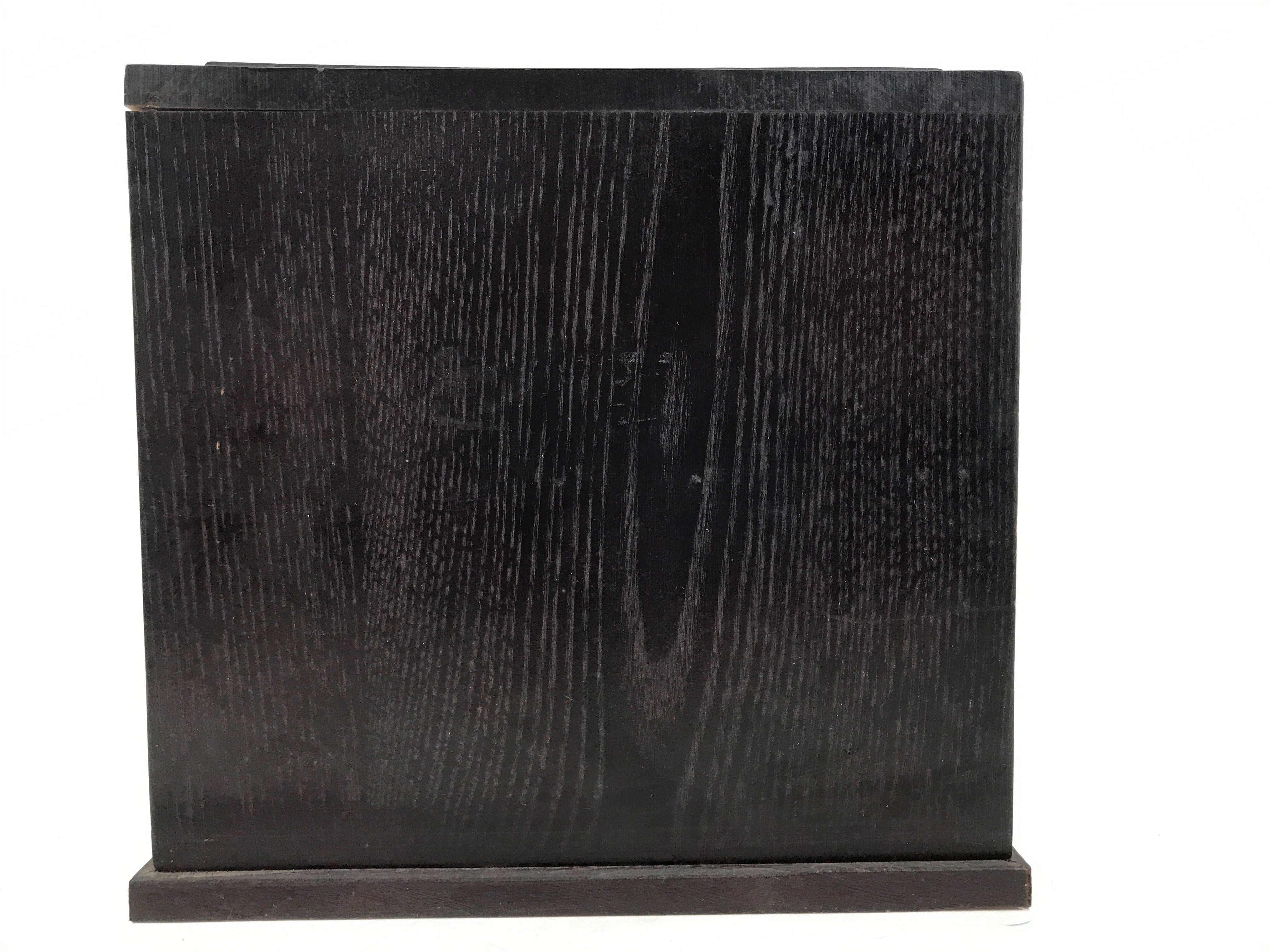 Japanese Wooden Tansu Storage Chest Vtg Haribako Trinket Box 3 Drawer Brown T405