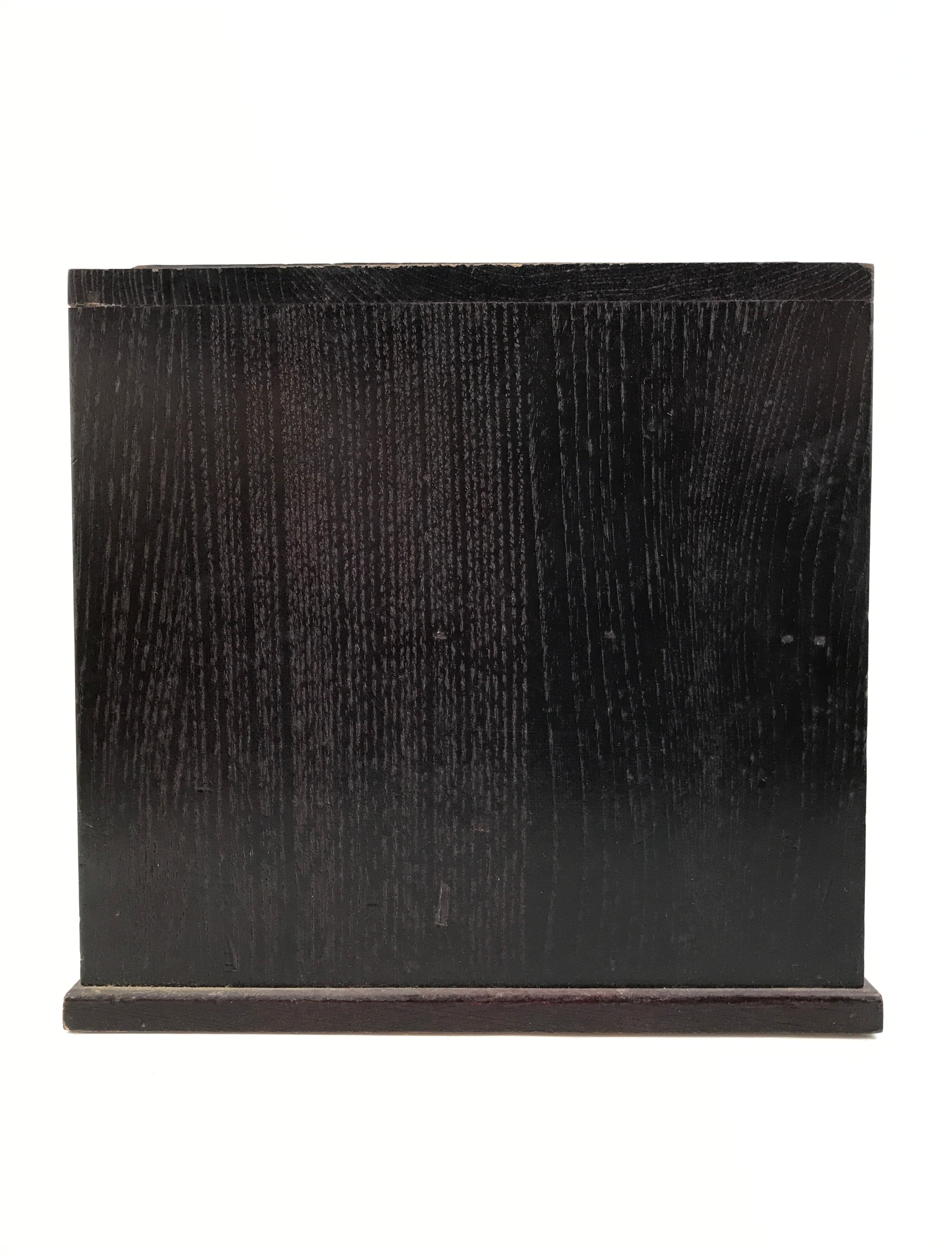 Japanese Wooden Tansu Storage Chest Vtg Haribako Trinket Box 3 Drawer Brown T416