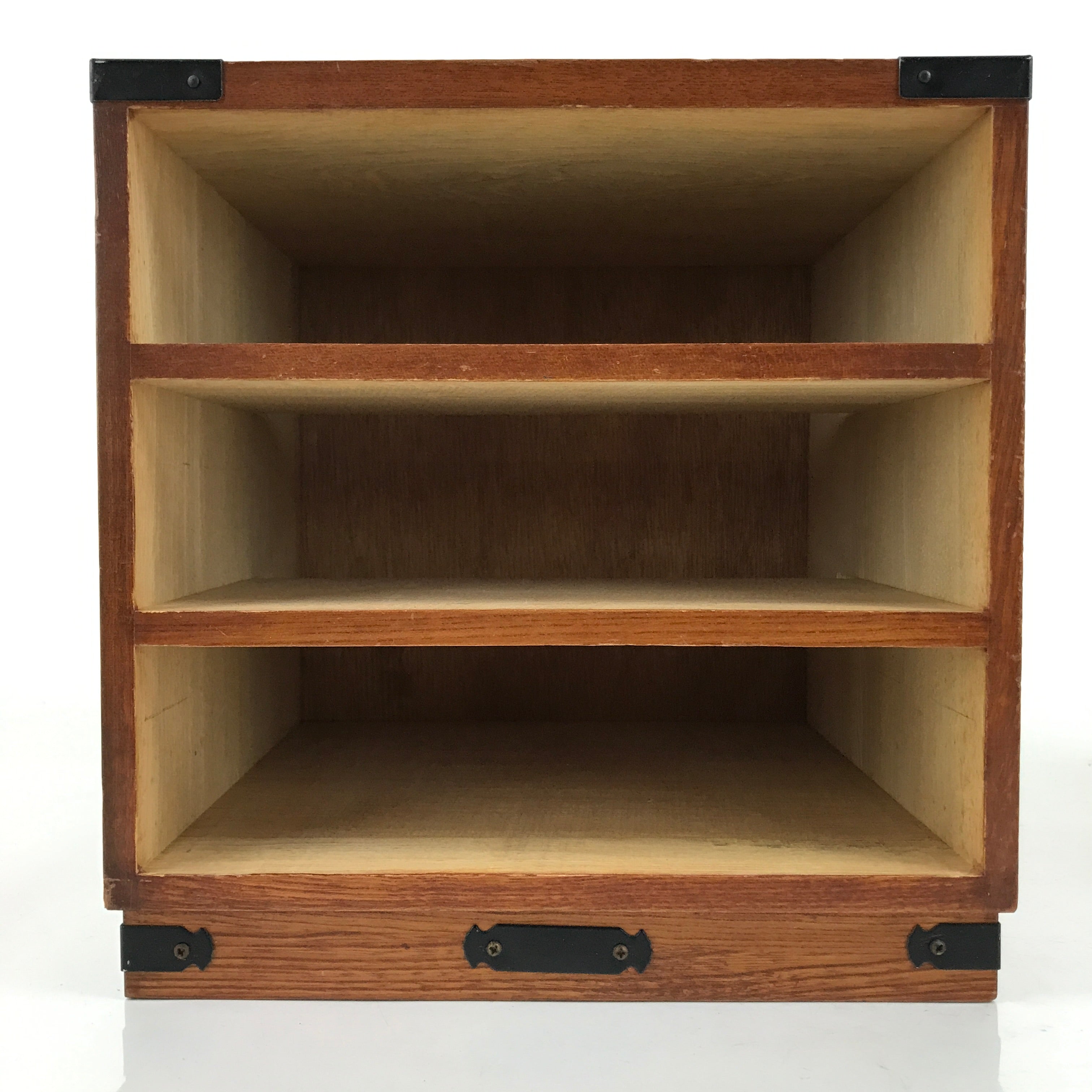 Japanese Wooden Tansu Storage Chest Vtg Haribako Trinket Box 3 Drawers T375