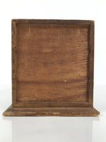 Japanese Wooden Tansu Storage Chest Vtg Haribako Trinket Box 4 Drawer Brown T418