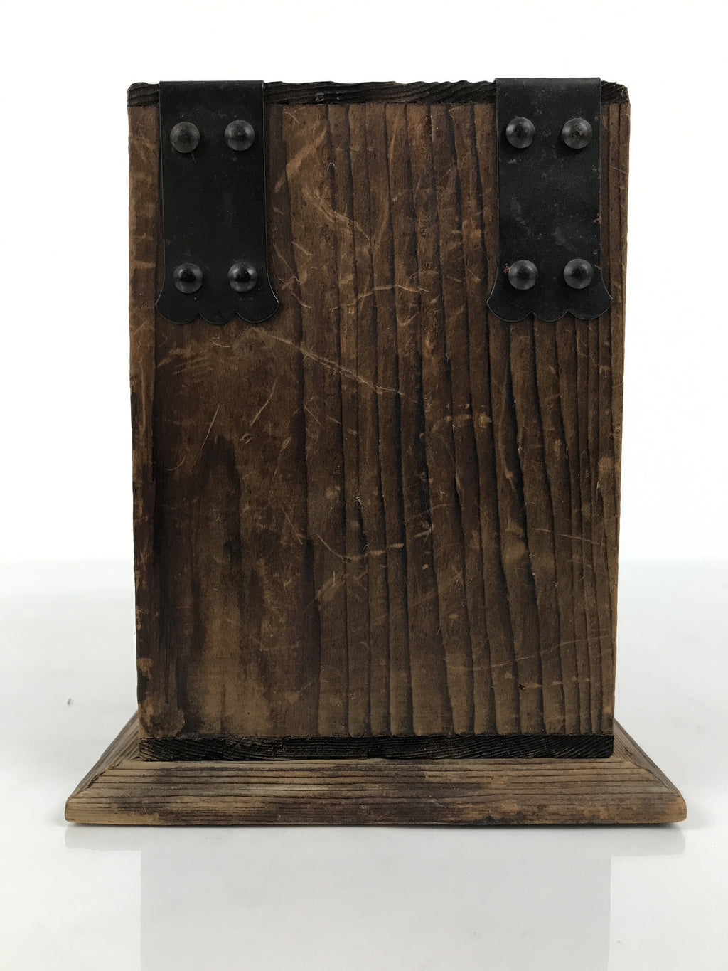 Japanese Wooden Tansu Storage Chest Vtg Haribako Trinket Box 4 Drawer Brown T418