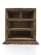 Japanese Wooden Tansu Storage Chest Vtg Haribako Trinket Box 4 Drawer Brown T418