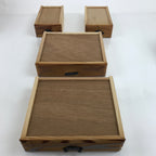Japanese Wooden Tansu Storage Chest Vtg Haribako Trinket Box 4 Drawers T382