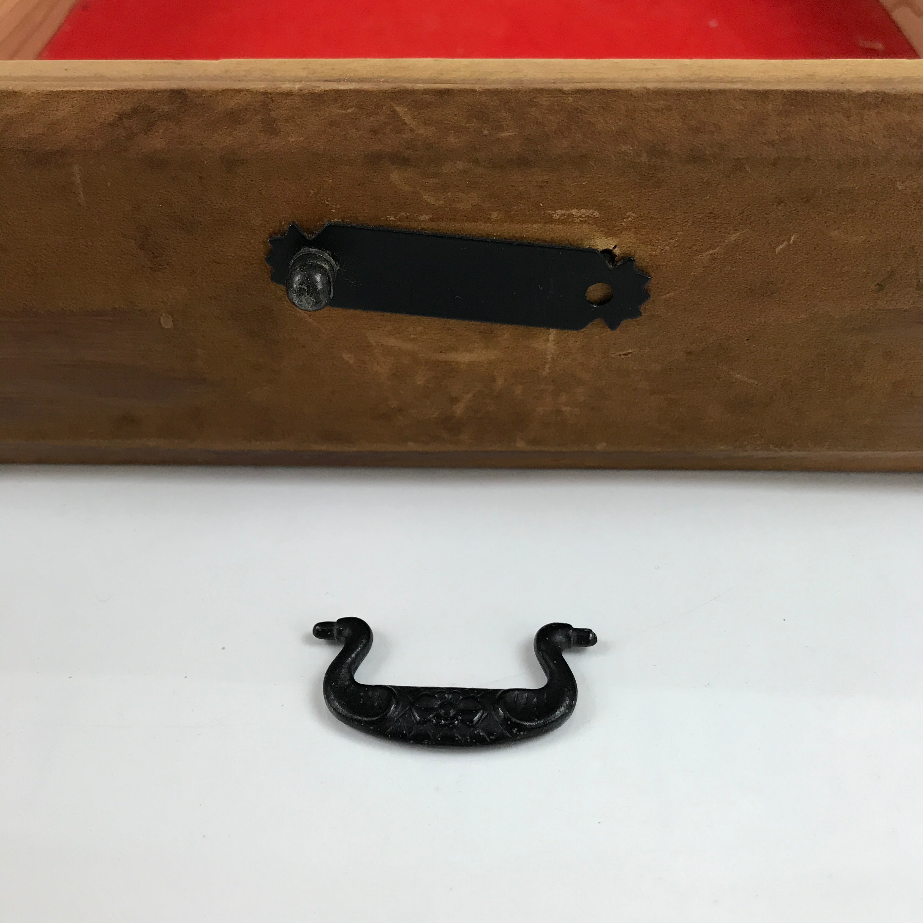 Japanese Wooden Tansu Storage Chest Vtg Haribako Trinket Box 4 Drawers T382