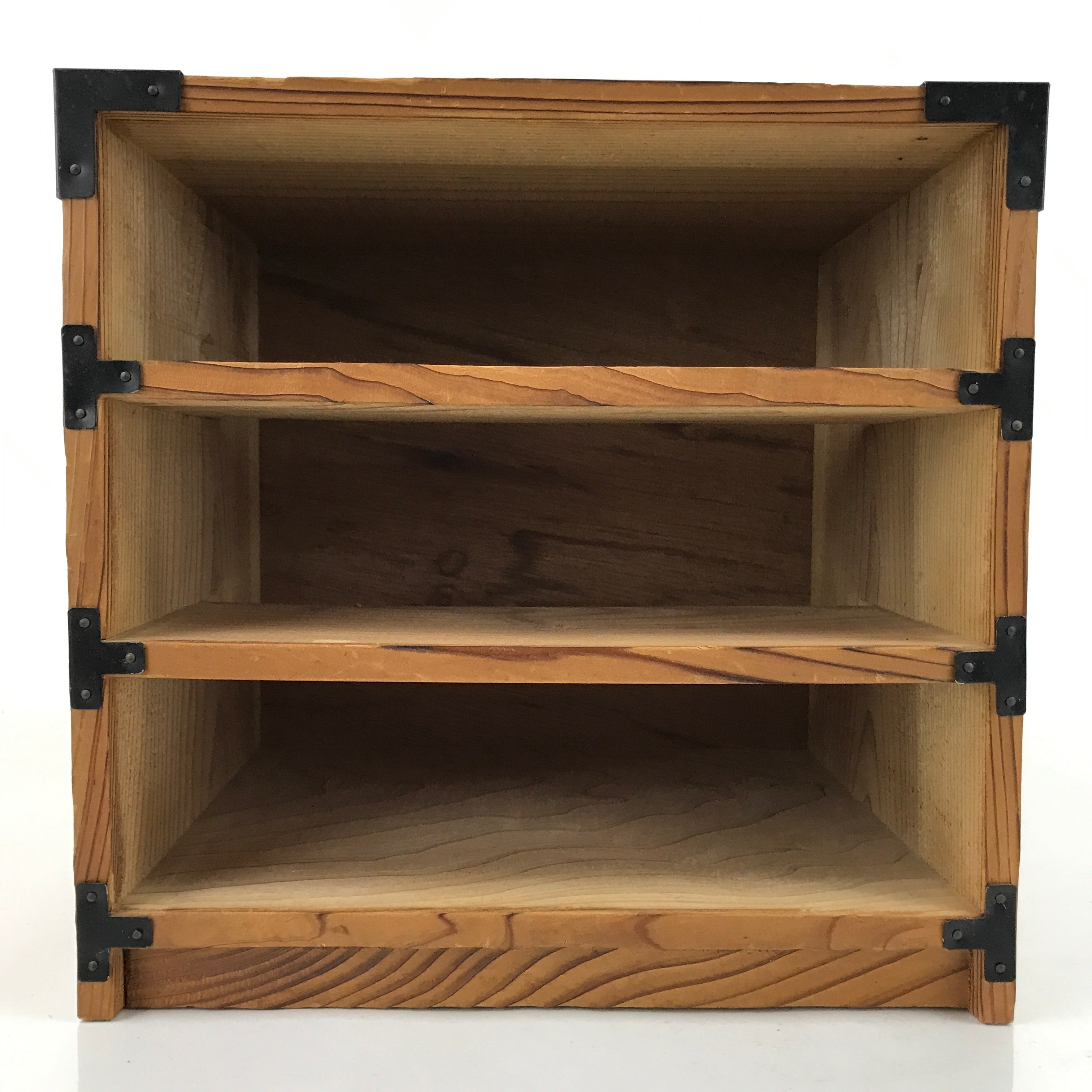 Japanese Wooden Tansu Storage Chest Vtg Haribako Trinket Box 4 Drawers T382