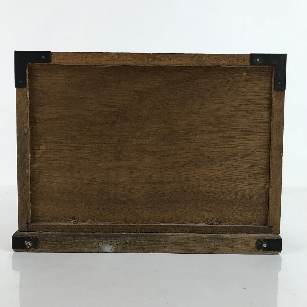 Japanese Wooden Tansu Storage Chest Vtg Haribako Trinket Box 4 Drawers T383