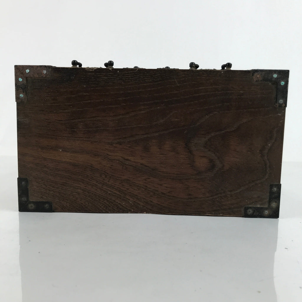 Japanese Wooden Tansu Storage Chest Vtg Haribako Trinket Box 4 Drawers T383