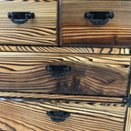 Japanese Wooden Tansu Storage Chest Vtg Haribako Trinket Box 4 Drawers T385