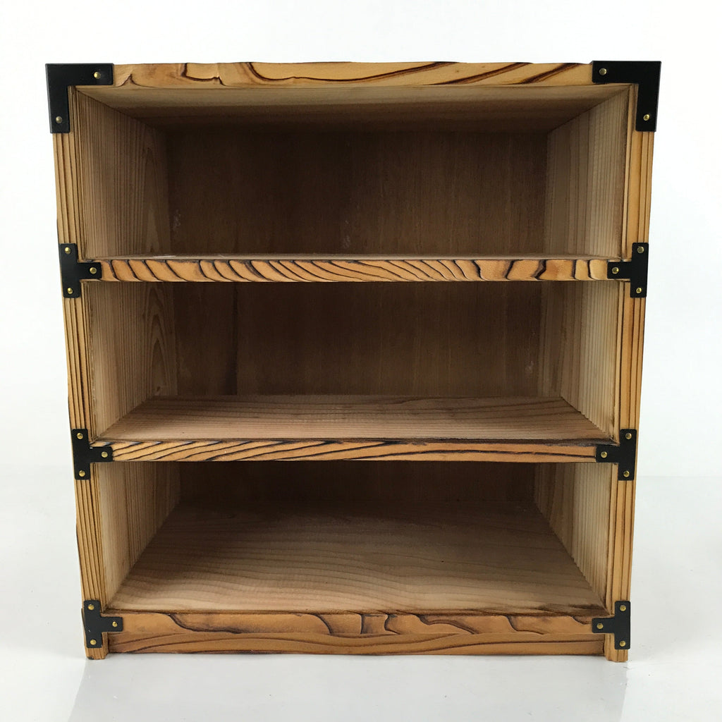 Japanese Wooden Tansu Storage Chest Vtg Haribako Trinket Box 4 Drawers T385