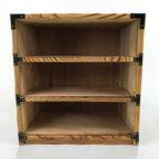 Japanese Wooden Tansu Storage Chest Vtg Haribako Trinket Box 4 Drawers T385