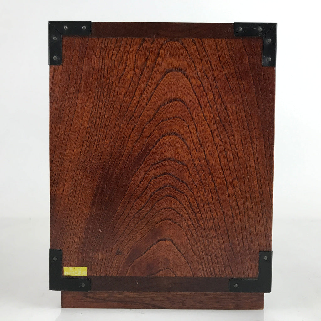 Japanese Wooden Tansu Storage Chest Vtg Haribako Trinket Box 5 Drawers T388