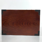 Japanese Wooden Tansu Storage Chest Vtg Haribako Trinket Box 5 Drawers T388