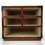 Japanese Wooden Tansu Storage Chest Vtg Haribako Trinket Box 5 Drawers T388