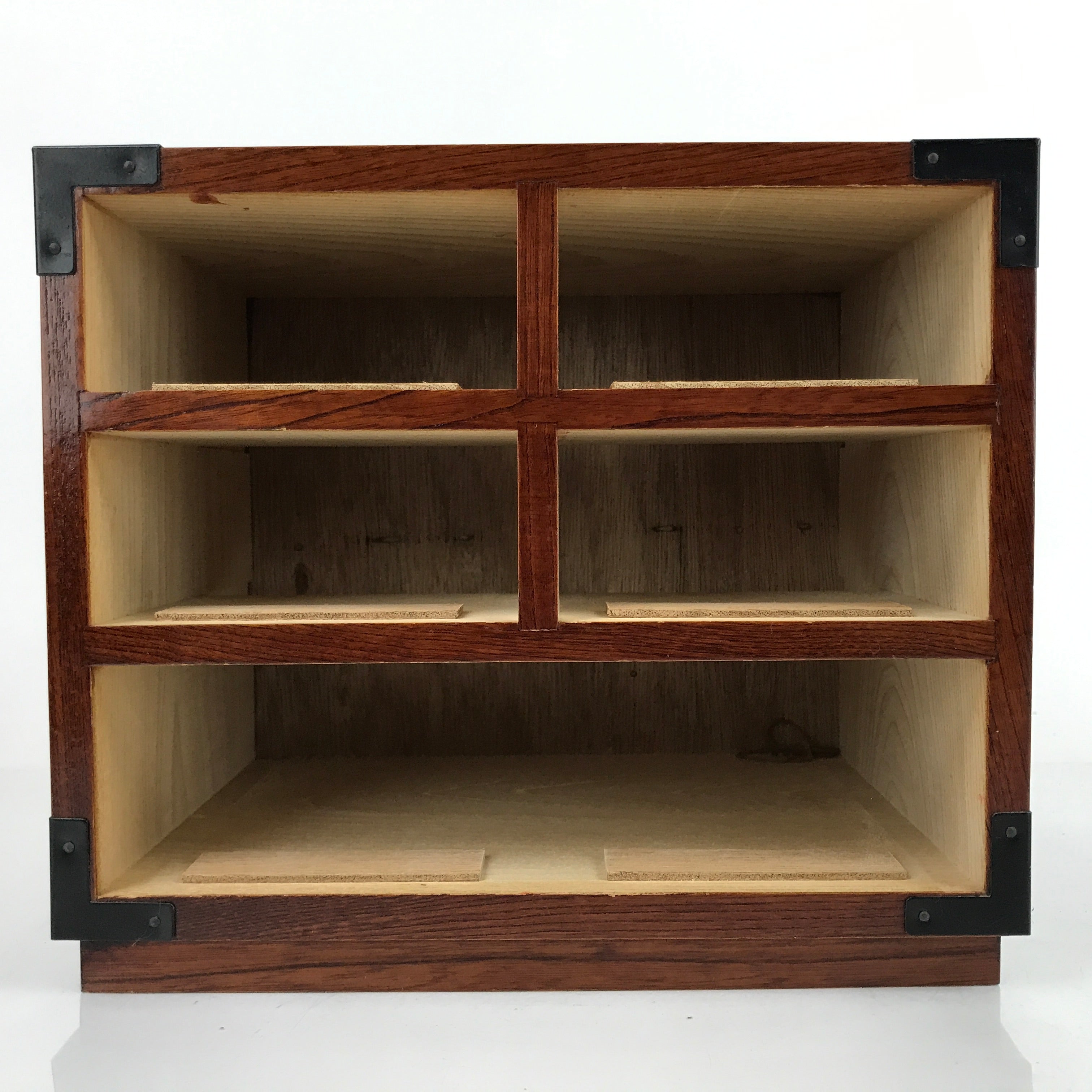 Japanese Wooden Tansu Storage Chest Vtg Haribako Trinket Box 5 Drawers T388