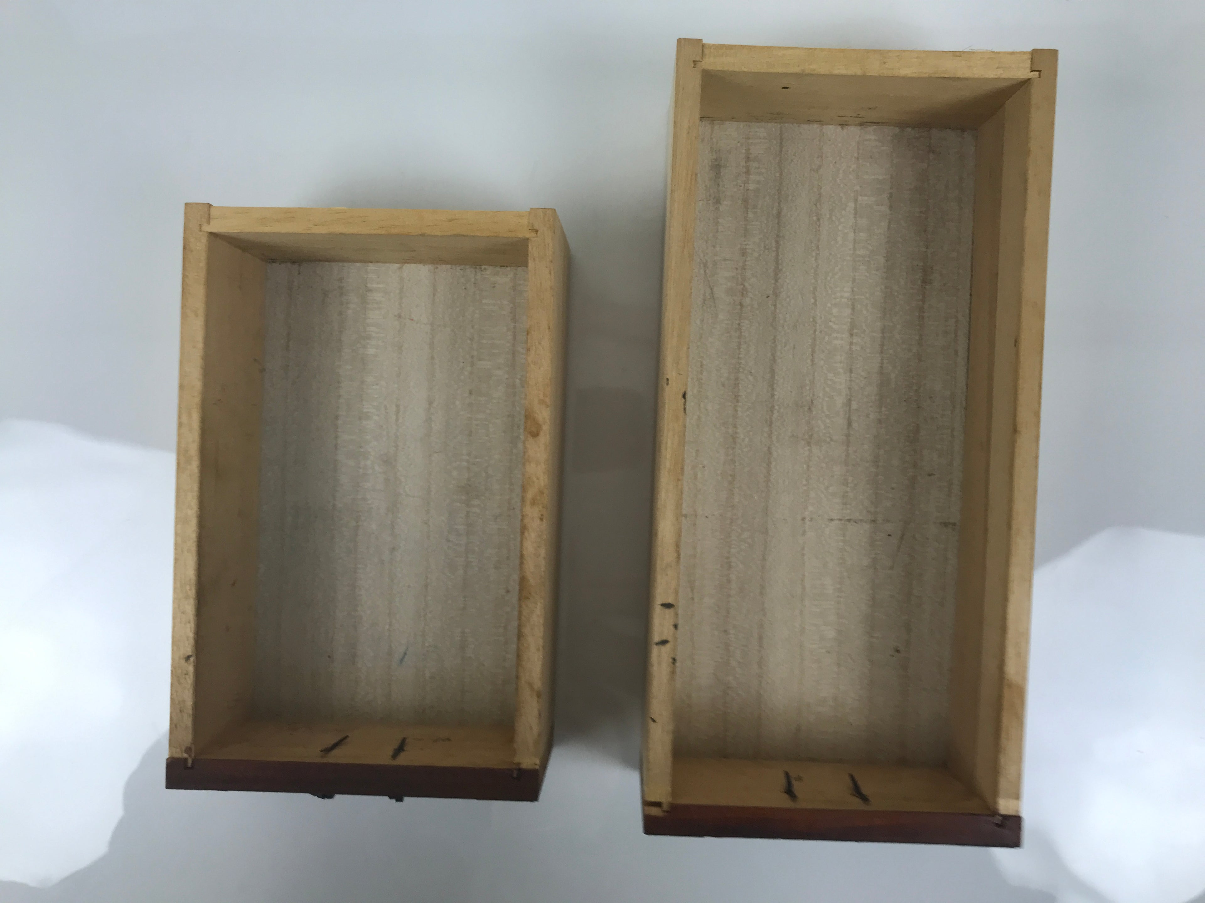 Japanese Wooden Tansu Storage Chest Vtg Haribako Trinket Box 5 Drawers T417