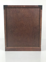 Japanese Wooden Tansu Storage Chest Vtg Haribako Trinket Box 5 Drawers T417