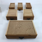 Japanese Wooden Tansu Storage Chest Vtg Haribako Trinket Box 6 Drawers T374