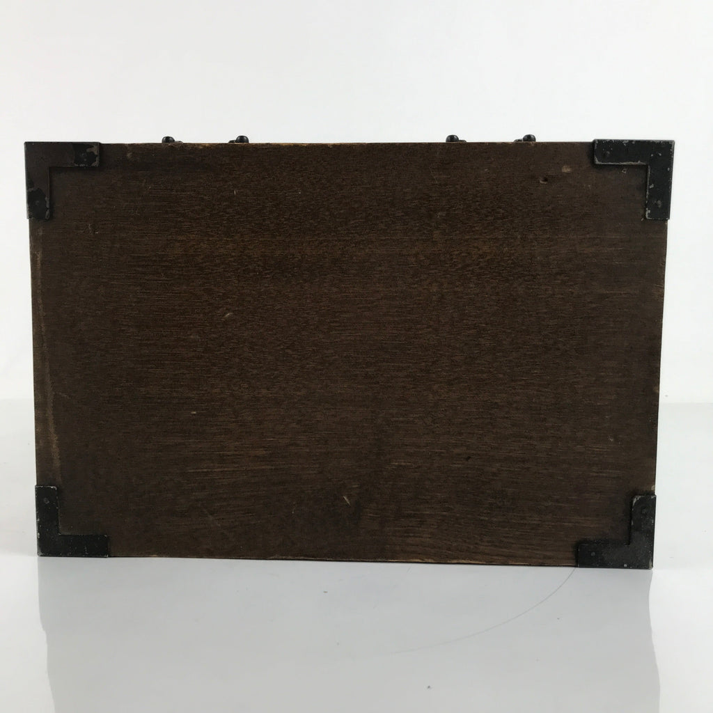 Japanese Wooden Tansu Storage Chest Vtg Haribako Trinket Box 8 Drawers T384