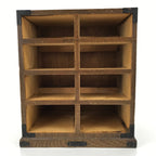 Japanese Wooden Tansu Storage Chest Vtg Haribako Trinket Box 8 Drawers T384