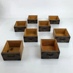 Japanese Wooden Tansu Storage Chest Vtg Haribako Trinket Box 8 Drawers T384