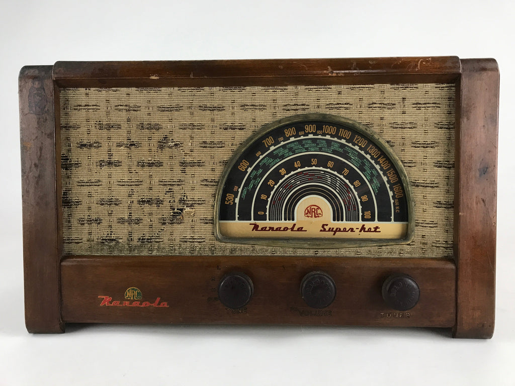 Japanese Wooden Vacuum Tube Radio Nanaola 5S-3 Vtg Electric Appliances JK515