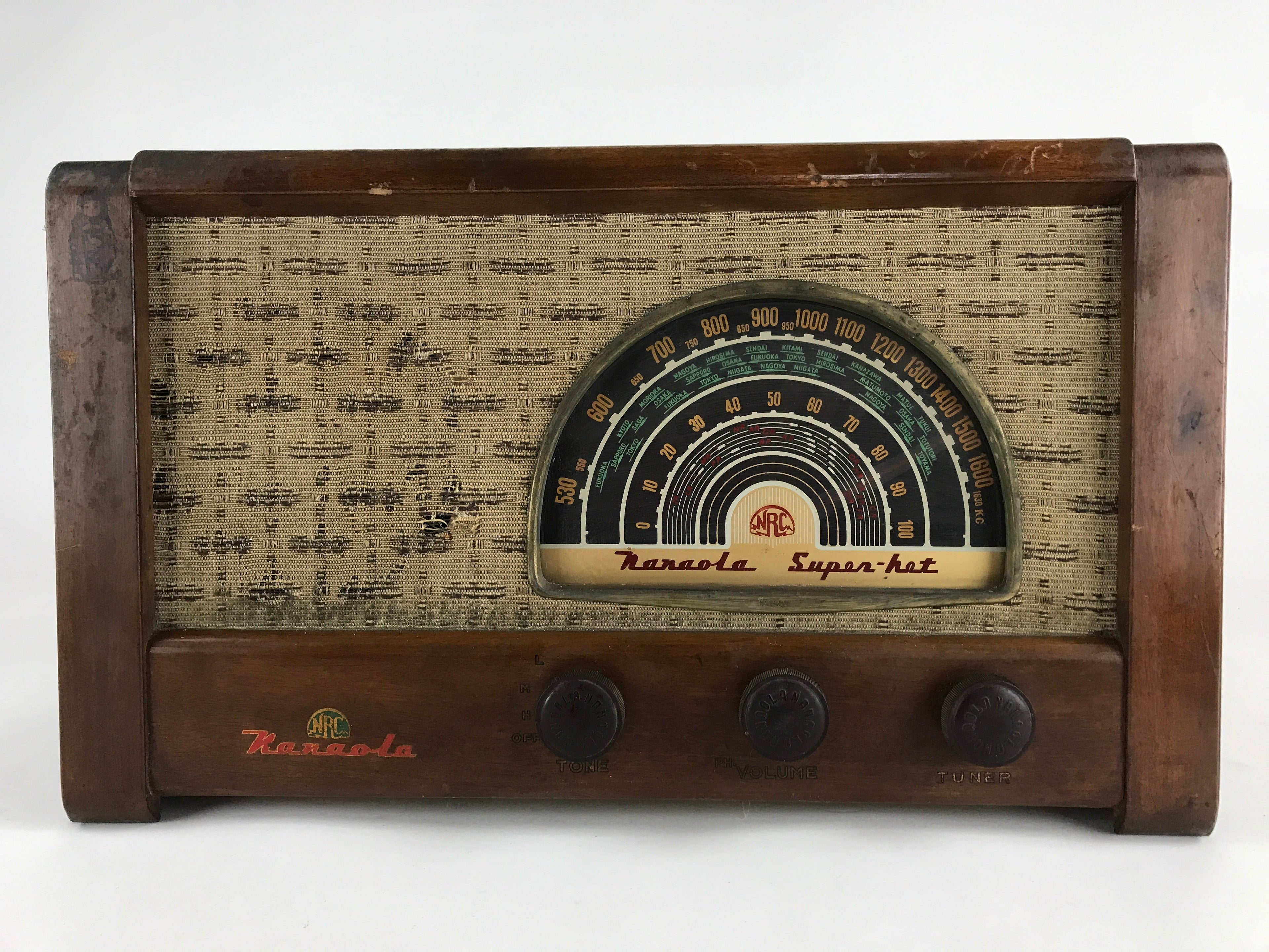Japanese Wooden Vacuum Tube Radio Nanaola 5S-3 Vtg Electric Appliances JK515