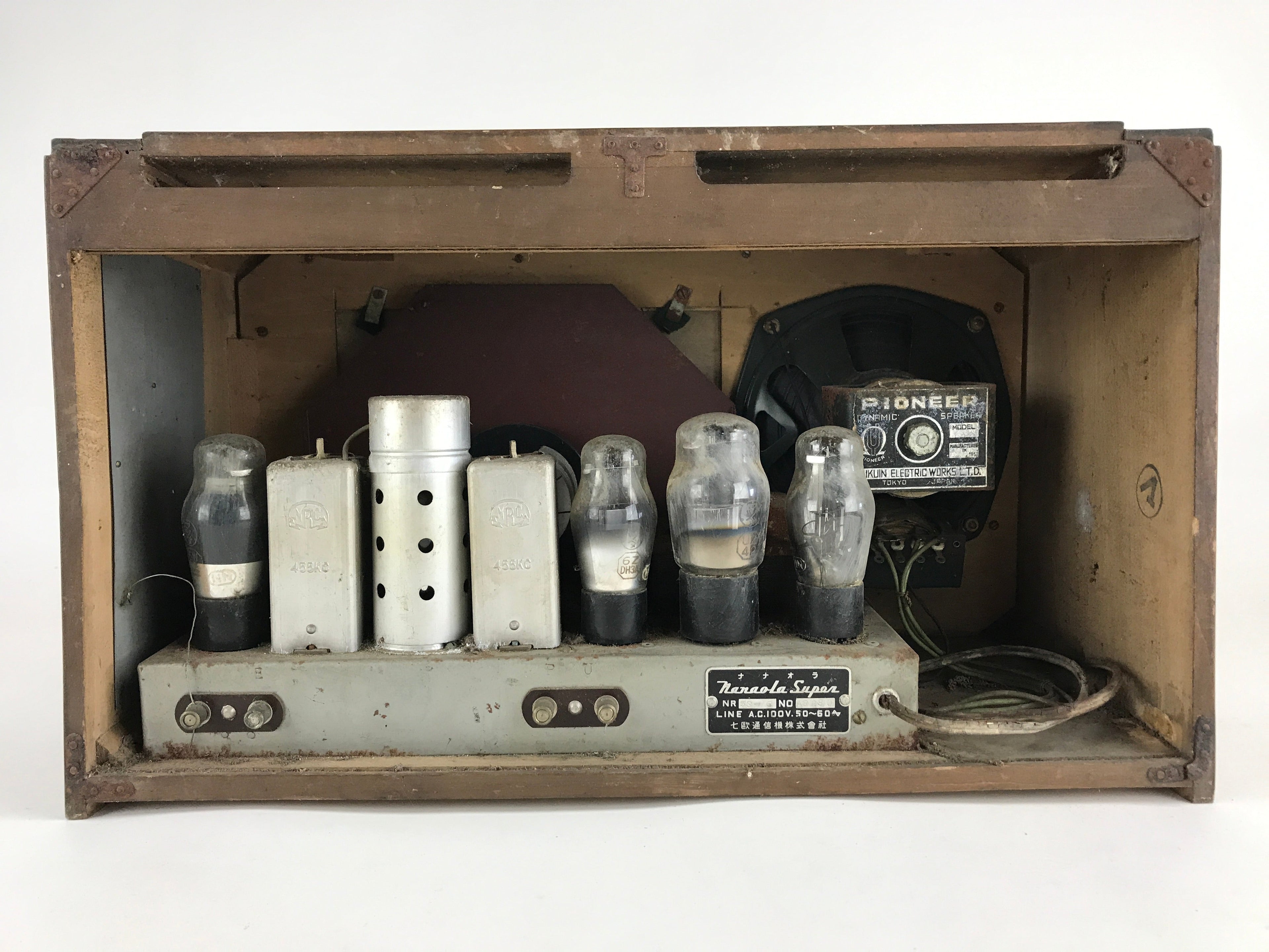 Japanese Wooden Vacuum Tube Radio Nanaola 5S-3 Vtg Electric Appliances JK515