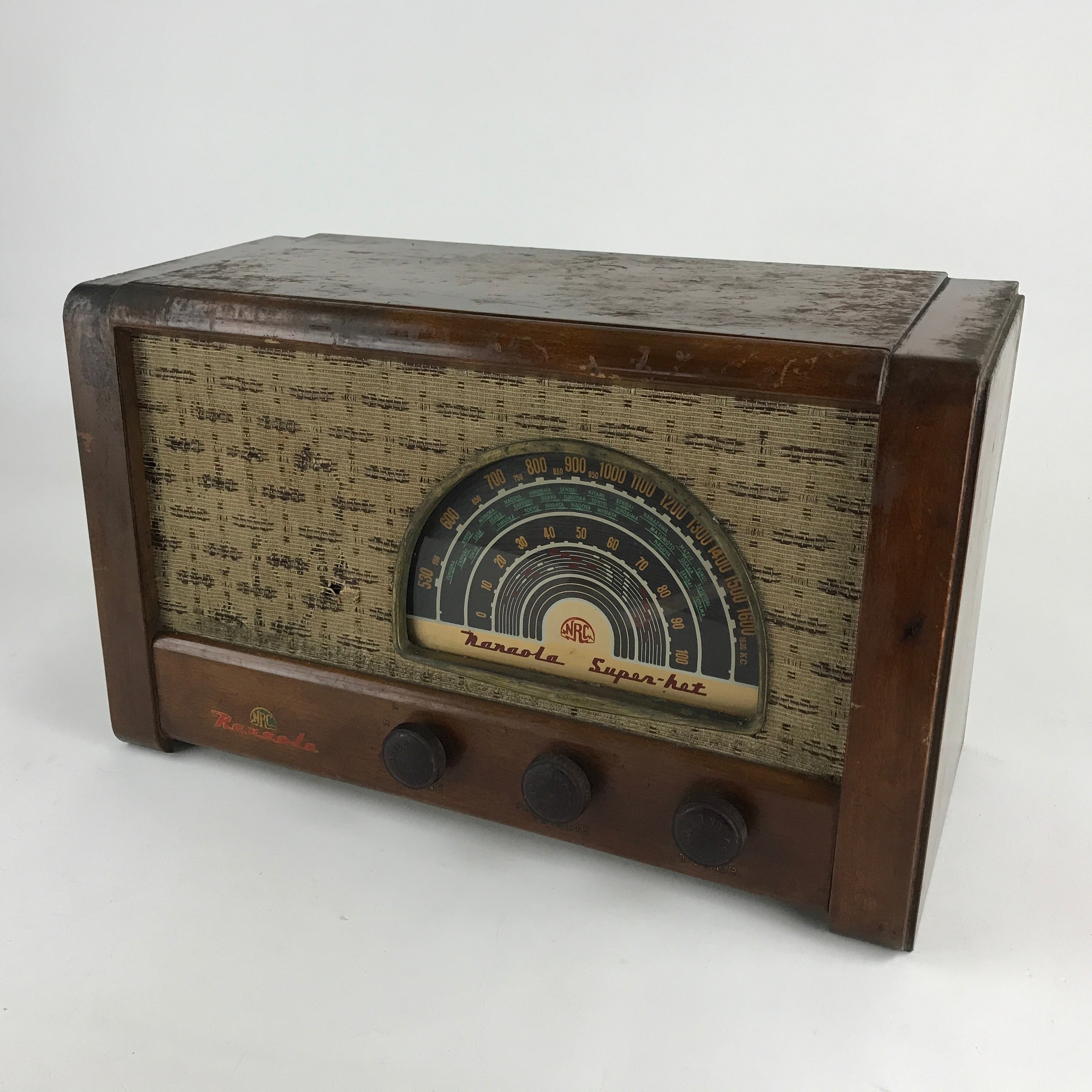 Japanese Wooden Vacuum Tube Radio Nanaola 5S-3 Vtg Electric Appliances JK515