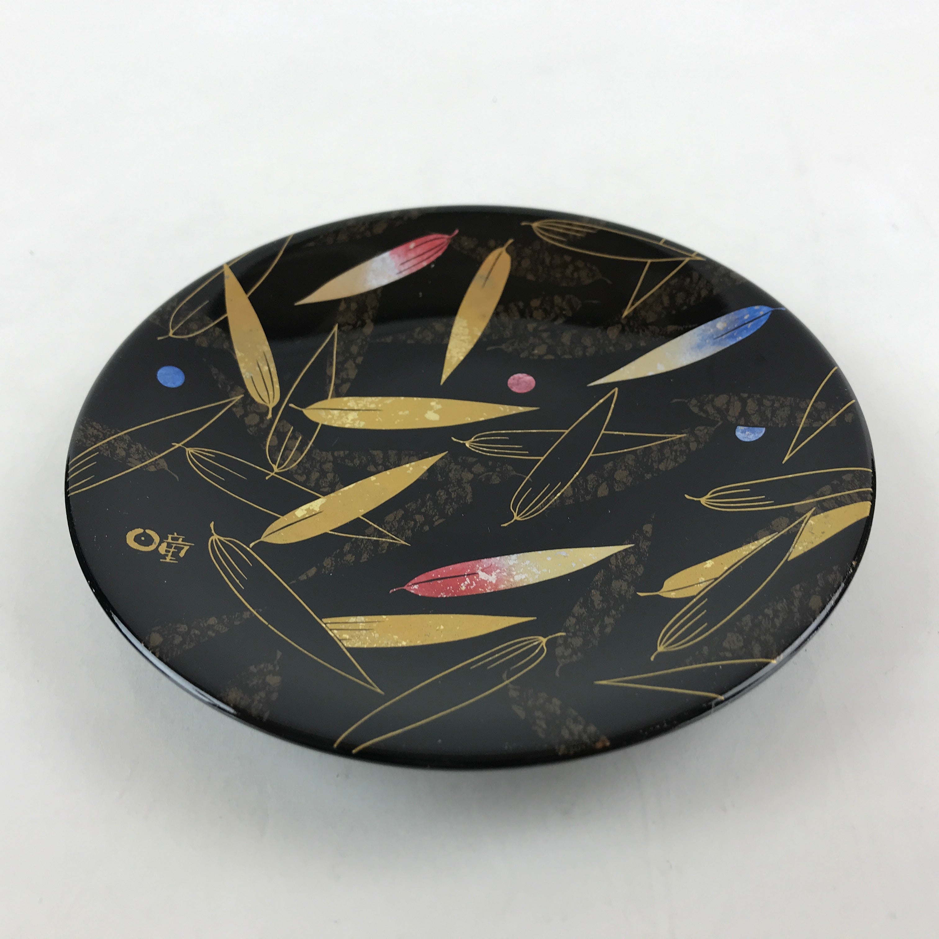 Japanese Wooden Wajima-Nuri Lacquered Small Plate Meimeizara Sweet Plate UR909