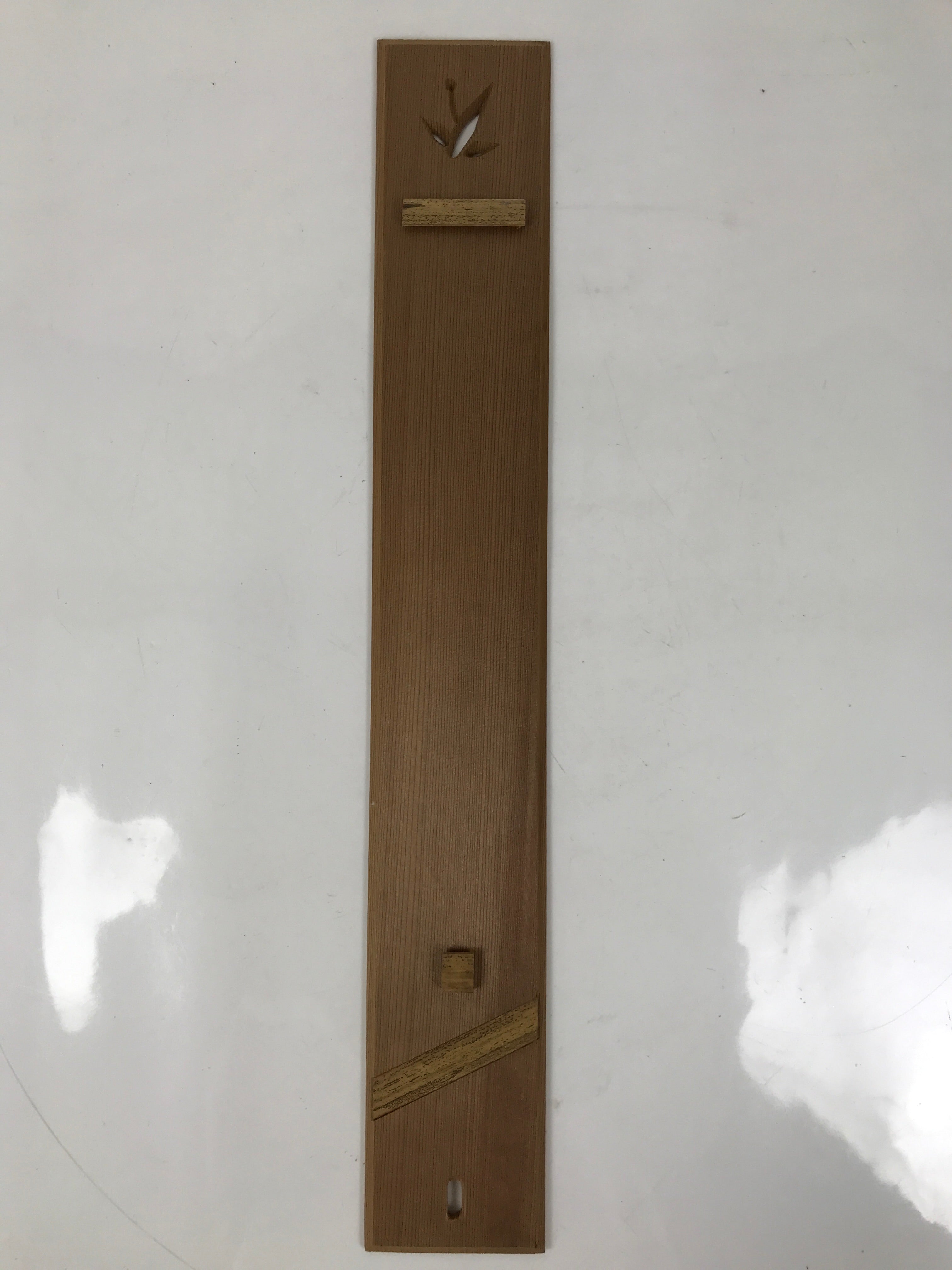 Japanese Wooden Wall Hanging Tanzaku-Kake Shikishi Art Frame Vtg Bamboo FL414