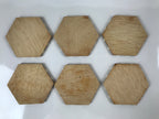Japanese Wooden Yosegi-Zaiku Drink Coasters Chataku Vtg Hexagonal 6pc Brown L128