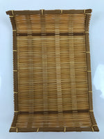 Japanese Woven Bamboo Small Plate Memeizara Vtg Hand Towel Sweets Brown L268