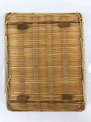 Japanese Woven Bamboo Small Plate Memeizara Vtg Hand Towel Sweets Brown L271