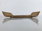 Japanese Woven Bamboo Small Plate Memeizara Vtg Hand Towel Sweets Brown L272