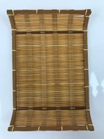 Japanese Woven Bamboo Small Plate Memeizara Vtg Hand Towel Sweets Brown L273