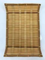 Japanese Woven Bamboo Small Plate Memeizara Vtg Hand Towel Sweets Brown L274